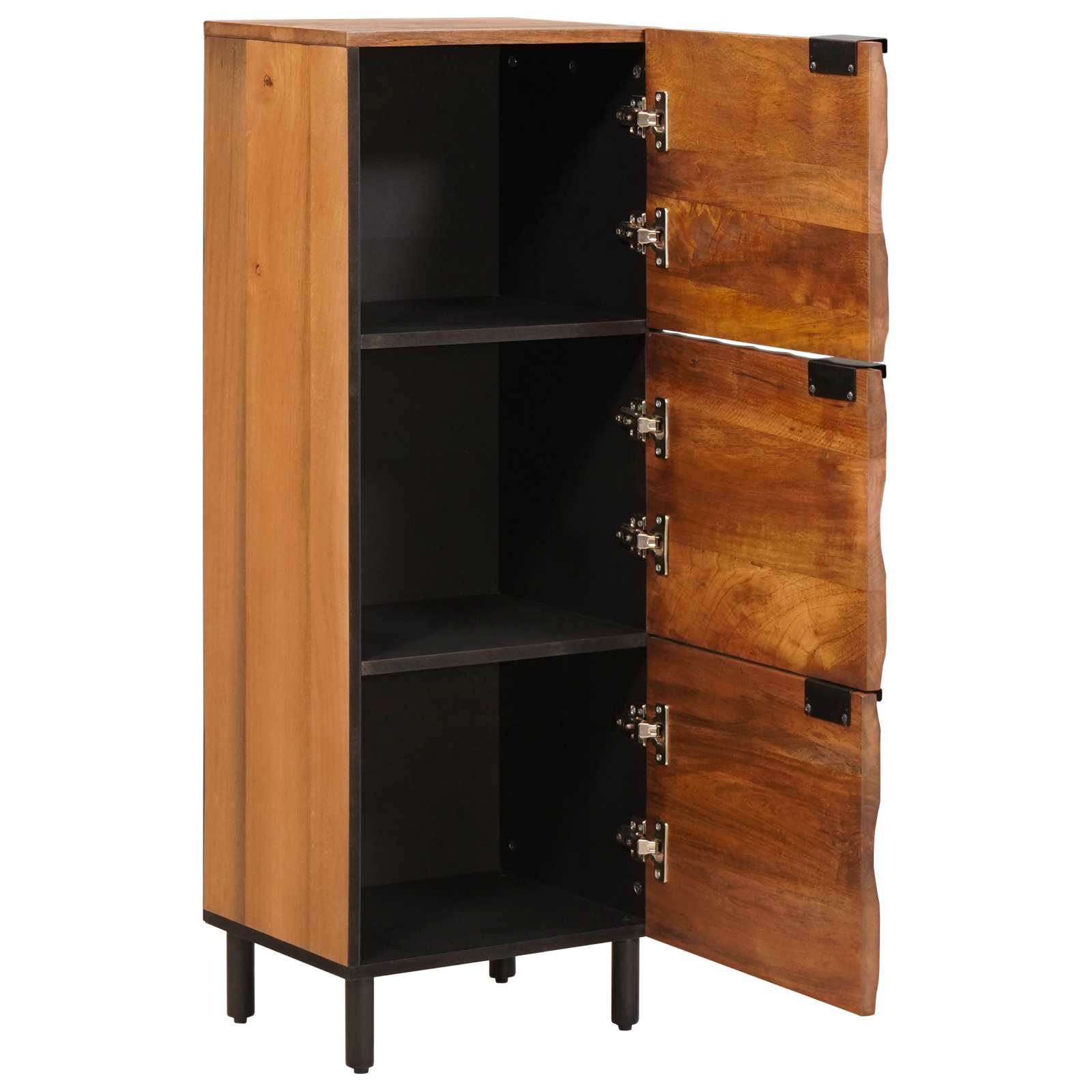 Highboard mit Tür Weiße gewaschene Oberfläche 40 x 33 x 110 cm