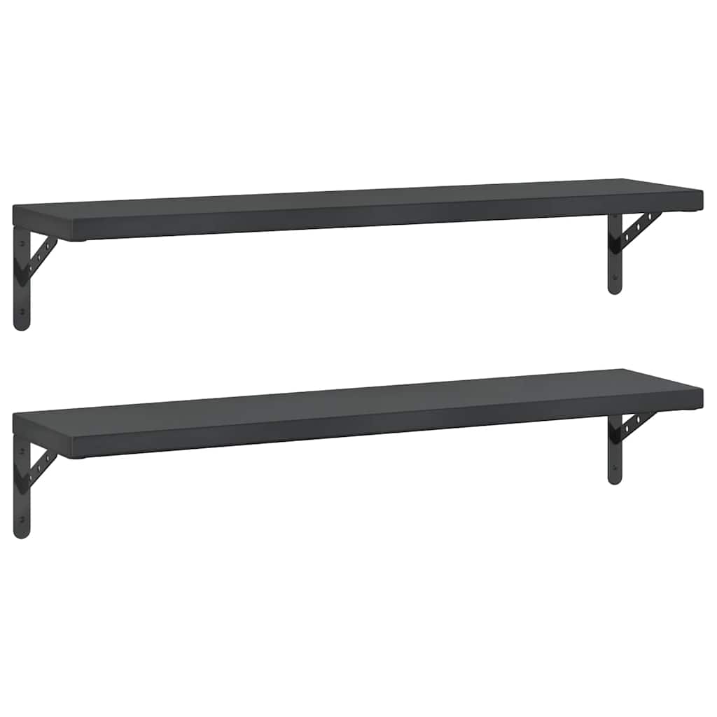 Wandregale 2 Stk. 100x40 cm Silbern Edelstahl