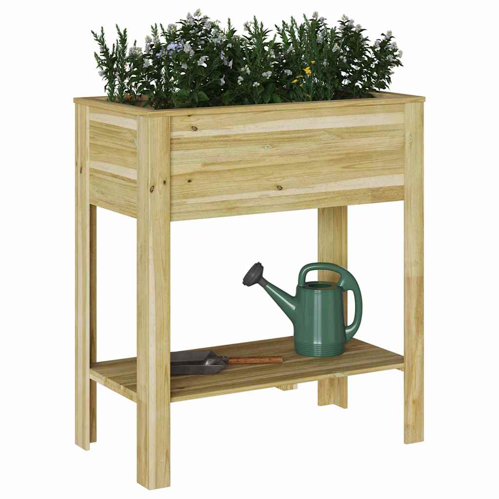 Hoher Pflanzer mit Regal Braun Imprägniertes Kiefernholz