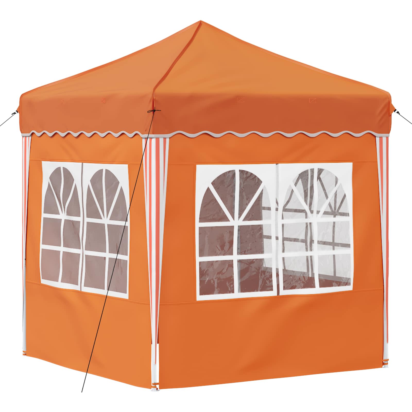Pop-up Partyzelt 195 x 195 x 245 cm Creme Oxford-Stoff