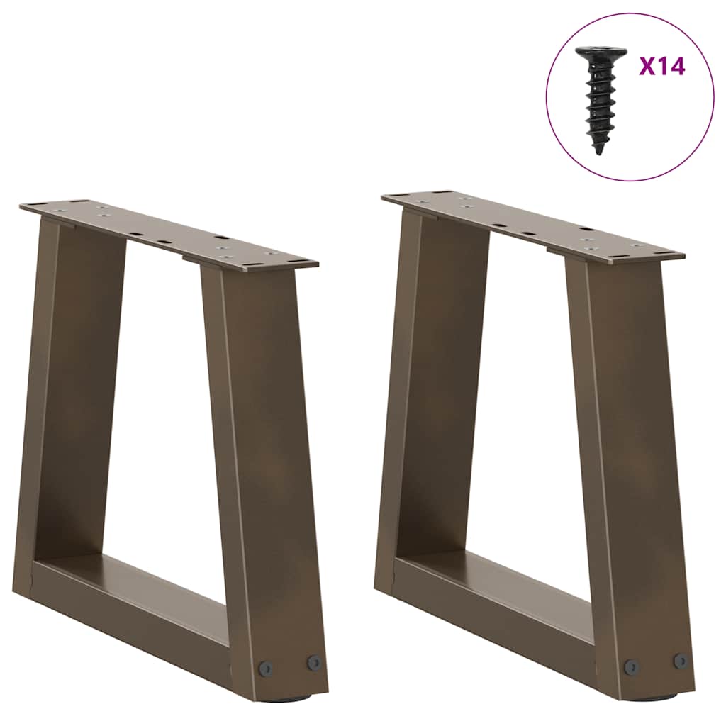 Couchtischbeine V-Form 2 Stück Schwarz 30x(30-31,3) cm Stahl