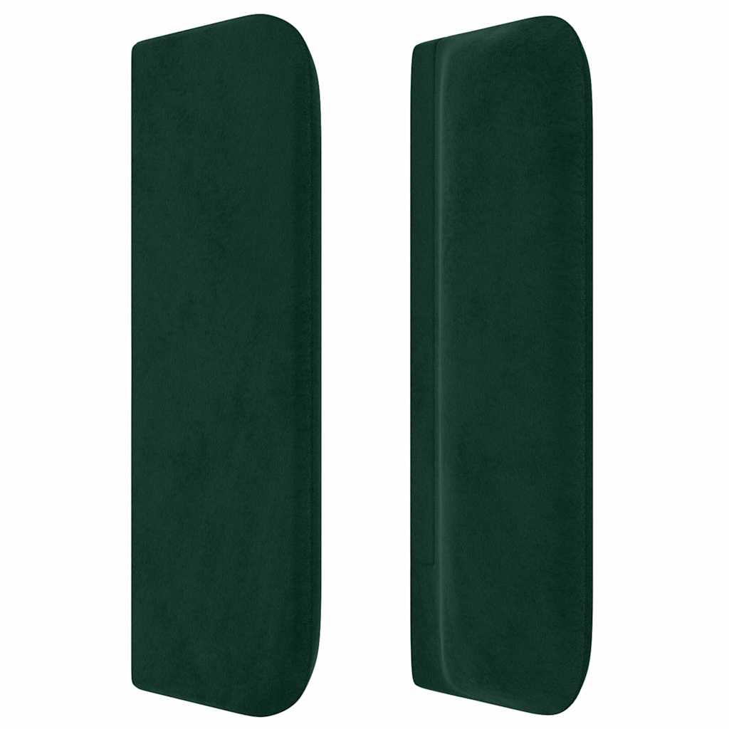 Kopfteil mit Ohren Dunkelblau 93x16x78/88 cm Samt