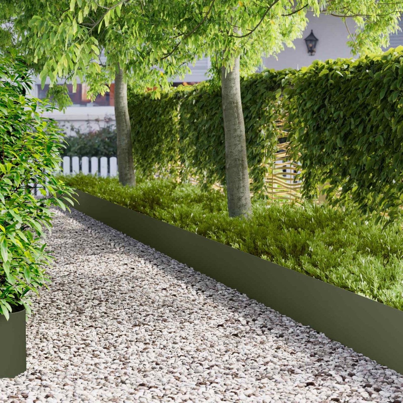 Raseneinfassung 10 pcs 100 x 12 cm Stahl Anthrazit