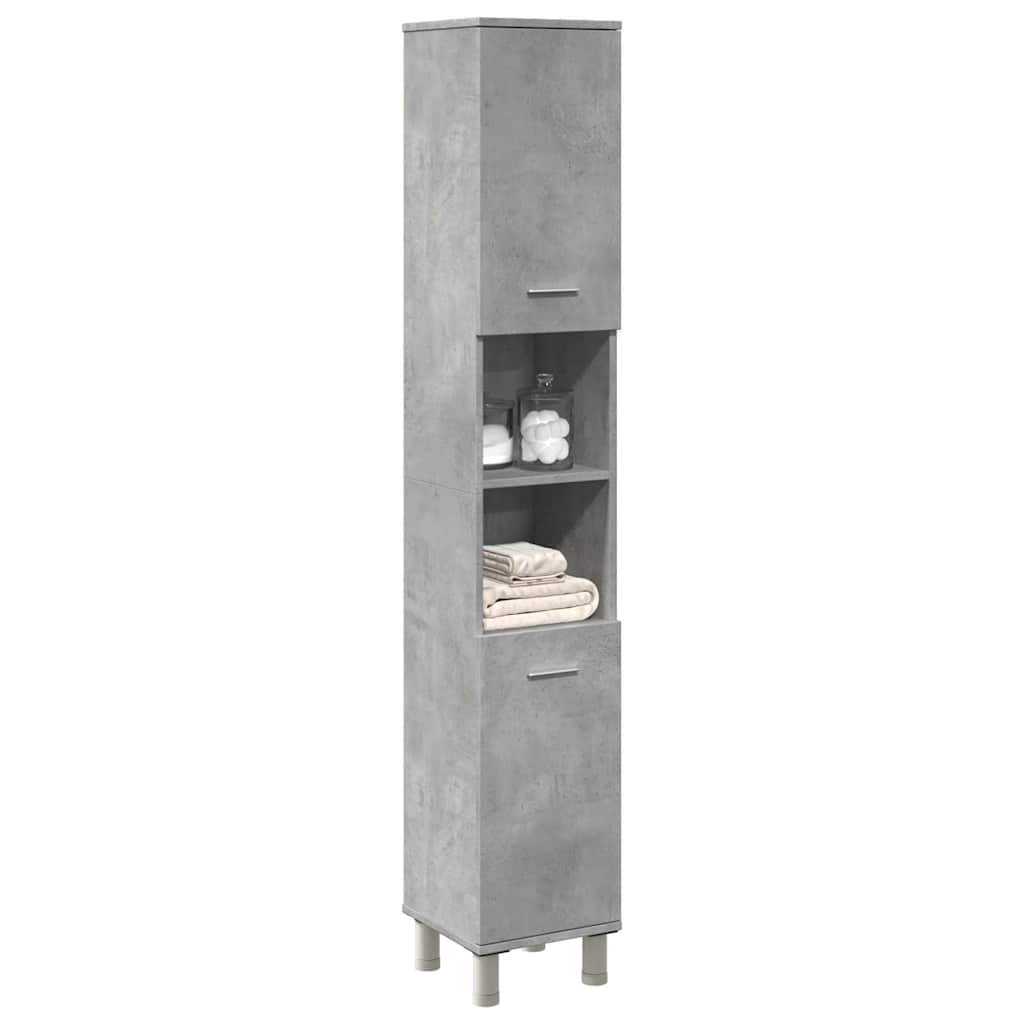 Badezimmerschrank Weiß 30x30x179 cm Holzwerkstoff