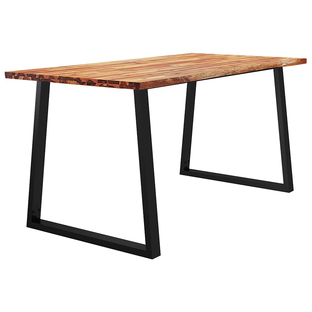 Esstisch Baumkante 140x80x75 cm Massivholz Akazie