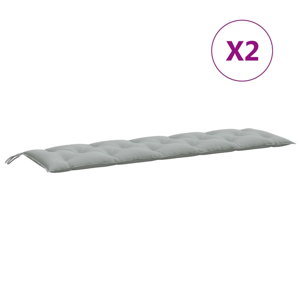 Gartenbank-Auflagen 2 Stk. Melange Anthrazit 100x50x7 cm Stoff