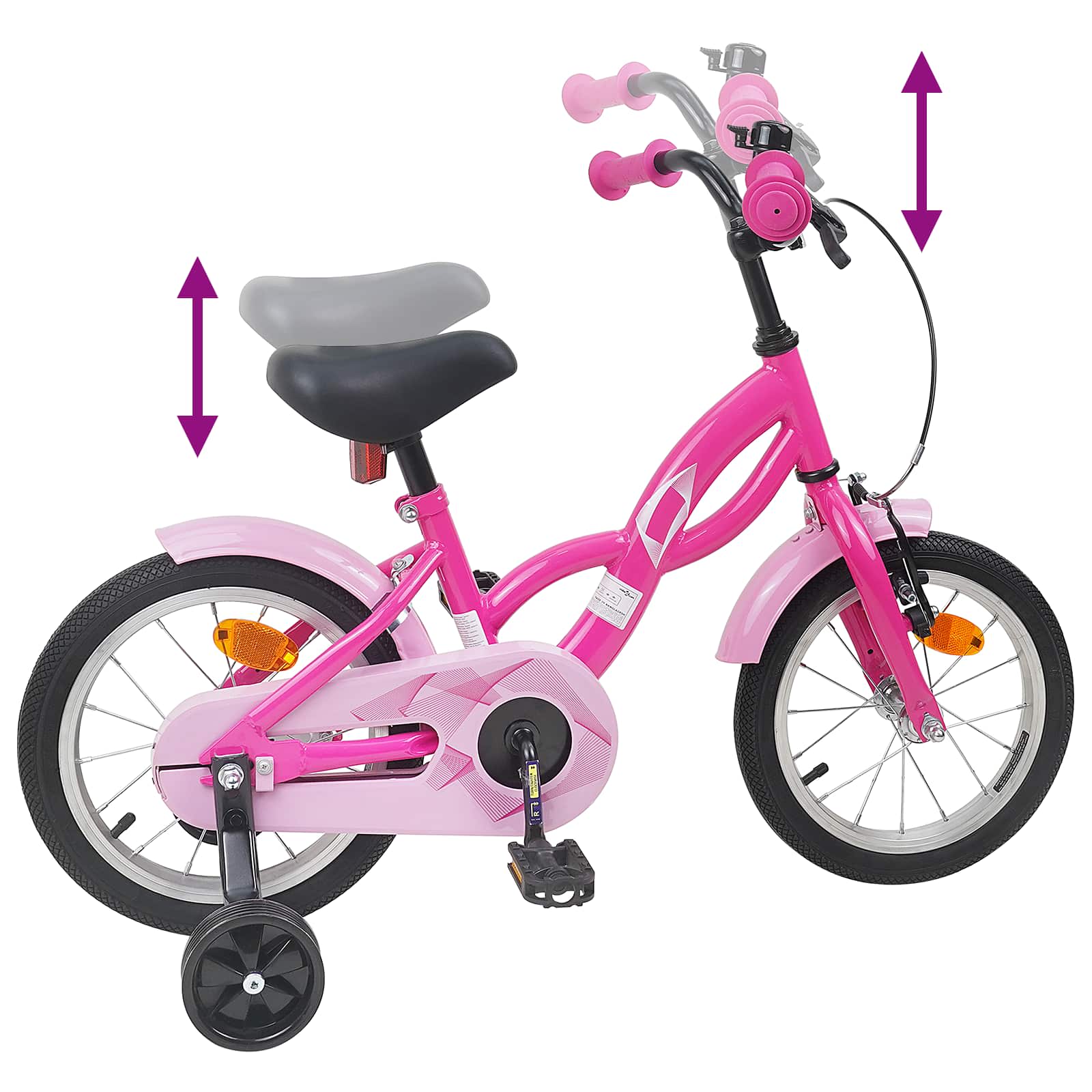Kinderfahrrad 12 Zoll für 2-4 Jahre alt Himmelblau