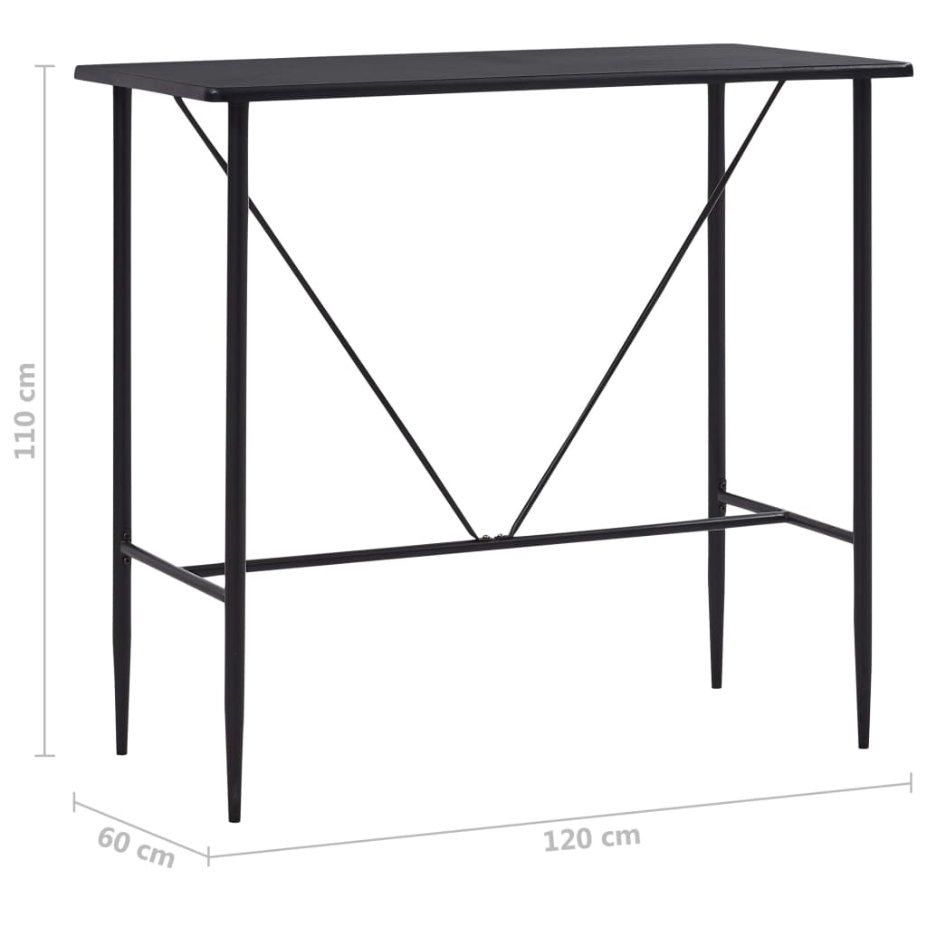 5-tlg. Bar-Set Stoff Dunkelgrau