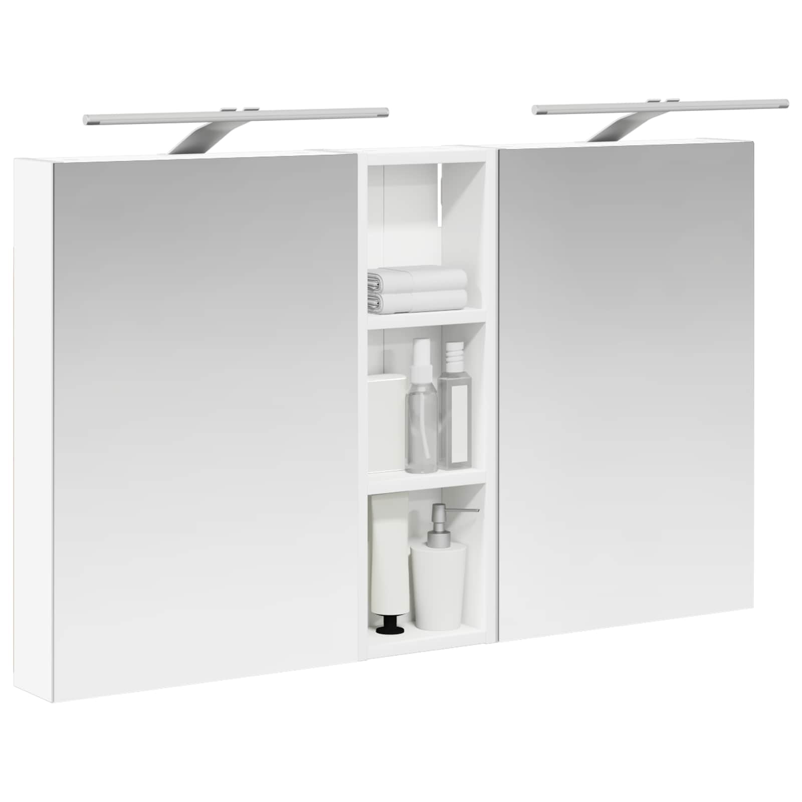 Badezimmerschrank-Set 3 pcs 80 x 10,5 x 50 cm Holzwerkstoff