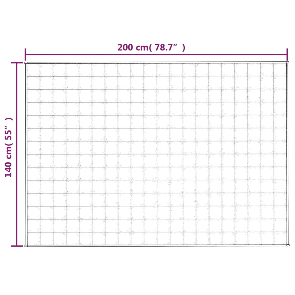 Gewichtsdecke Grau 122x183 cm 5 kg Stoff