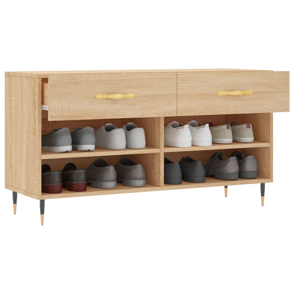 Schuhbank Weiß 102x35x55 cm Holzwerkstoff