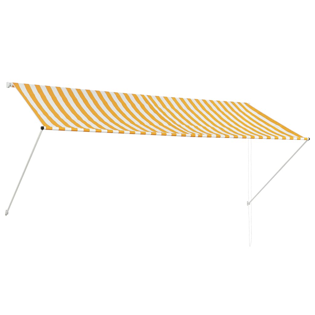 Einziehbare Markise 150×150 cm Blau und Weiß