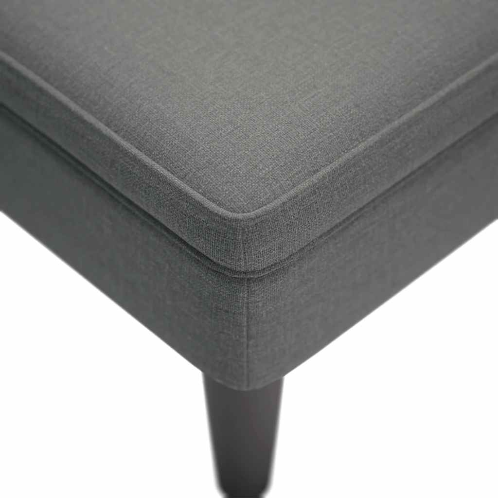 Chaiselongue mit Kissen und Rechter Armlehne Schwarz Stoff