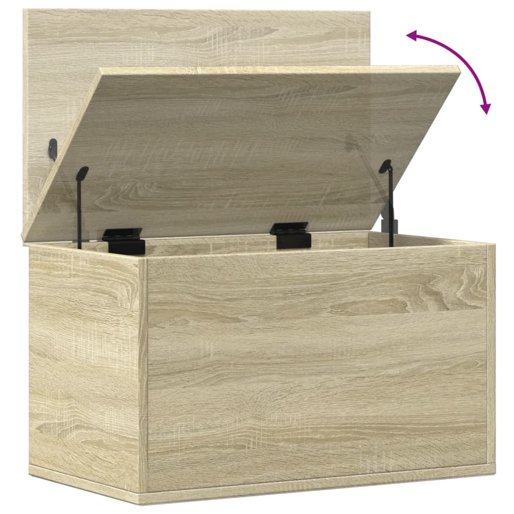 Aufbewahrungstruhe Weiß 84x42x46 cm Holzwerkstoff