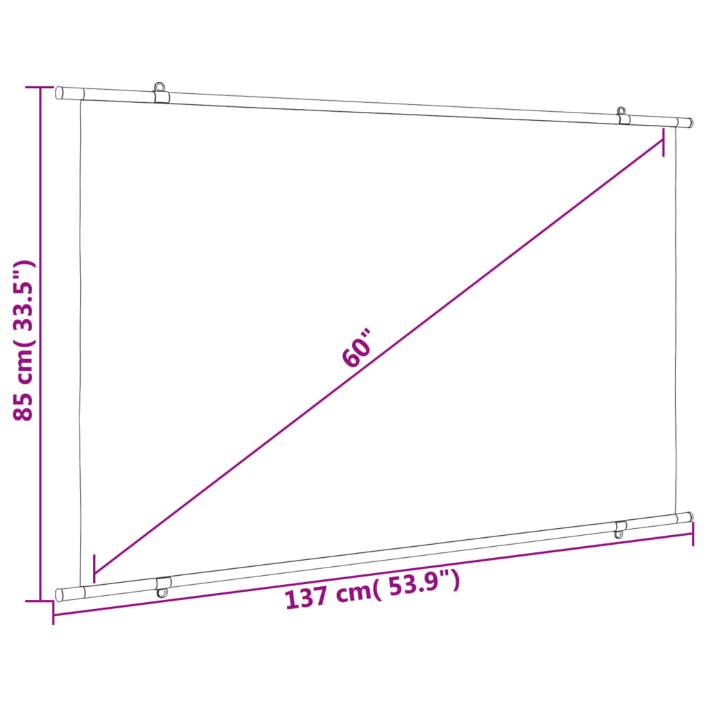 Beamer Leinwand 89" 1:1