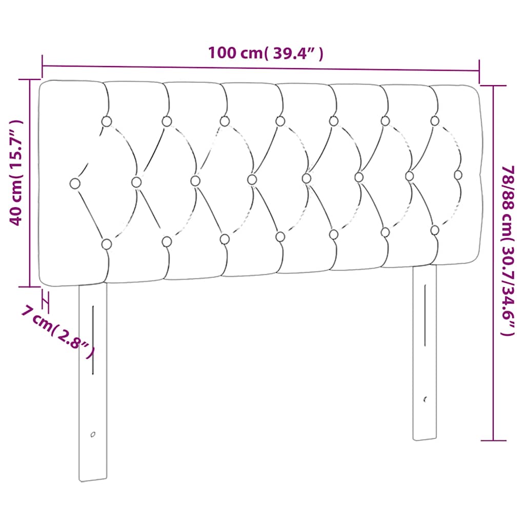Kopfteil Hellgrau 80x7x118/128 cm Stoff