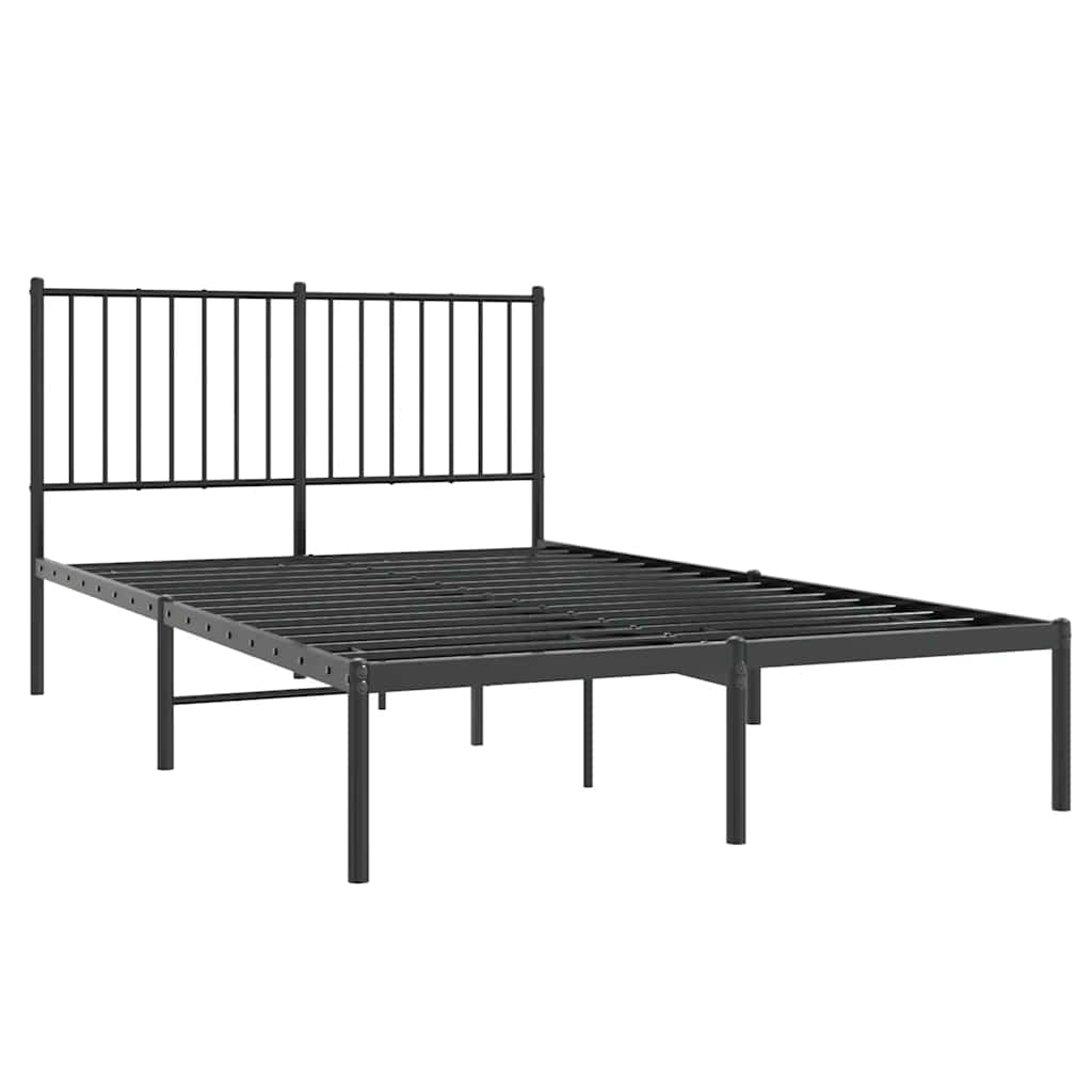 Bettgestell Metall Schwarz 75x190 cm