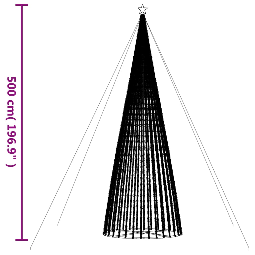 LED Weihnachtsbaum 275 LEDs Warmweiß 180 cm
