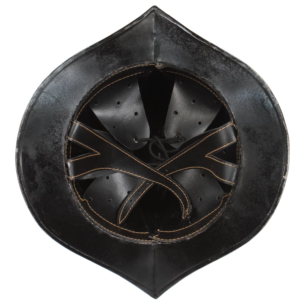 Preußische Pickelhaube Antik Replik für LARP Schwarz Stahl