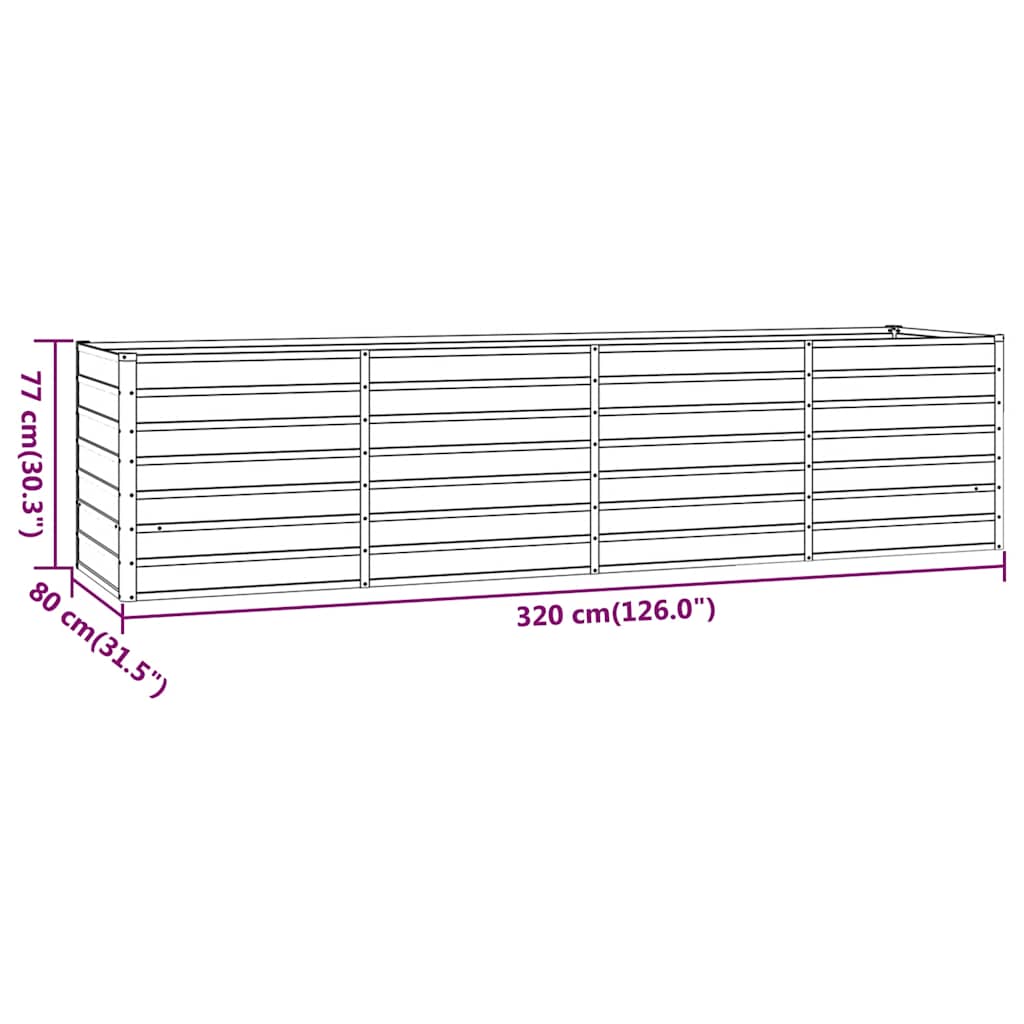 Hochbeet Rostig 100x100x77 cm Cortenstahl