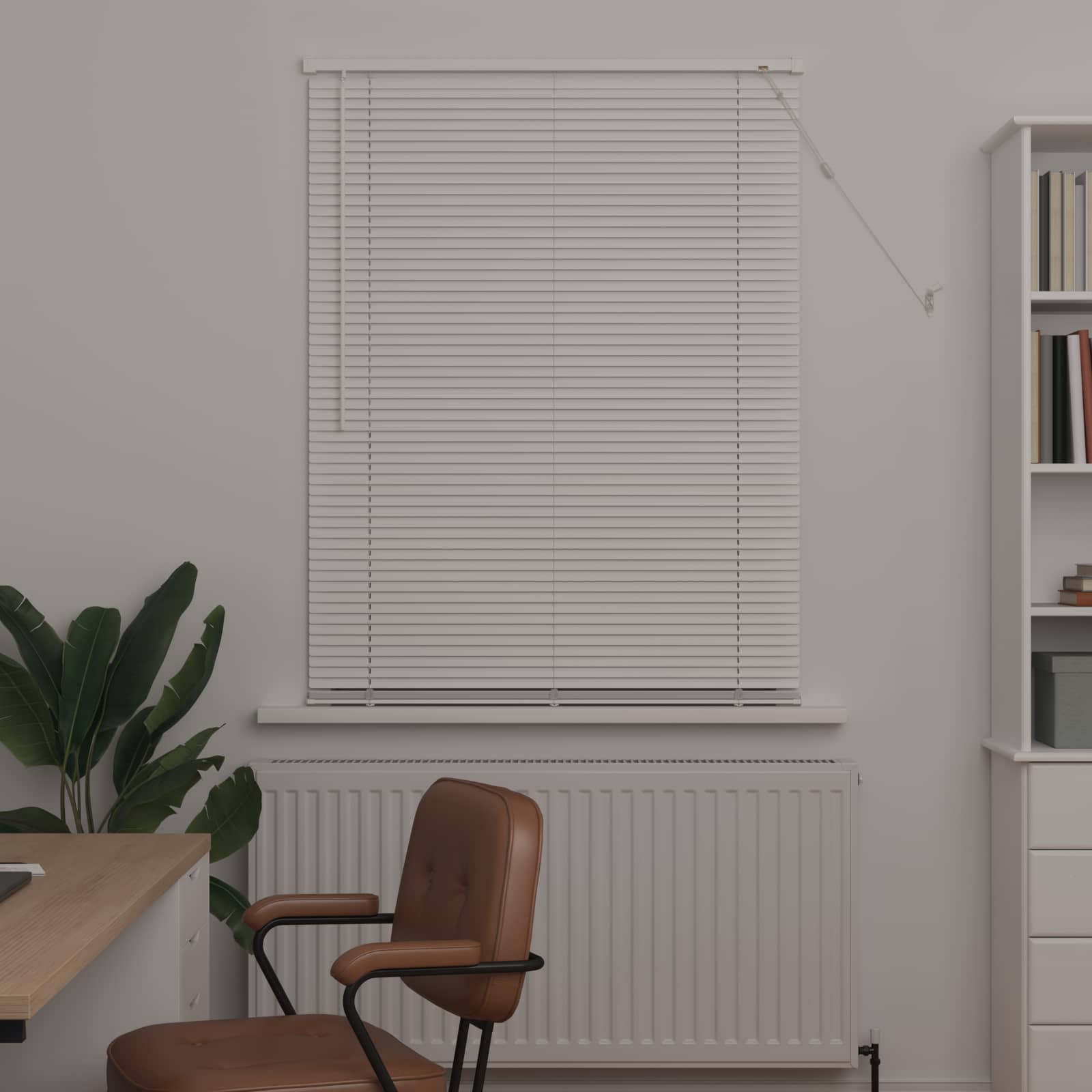 Jalousie Silber Grau 150 x 40 cm 25 mm PVC
