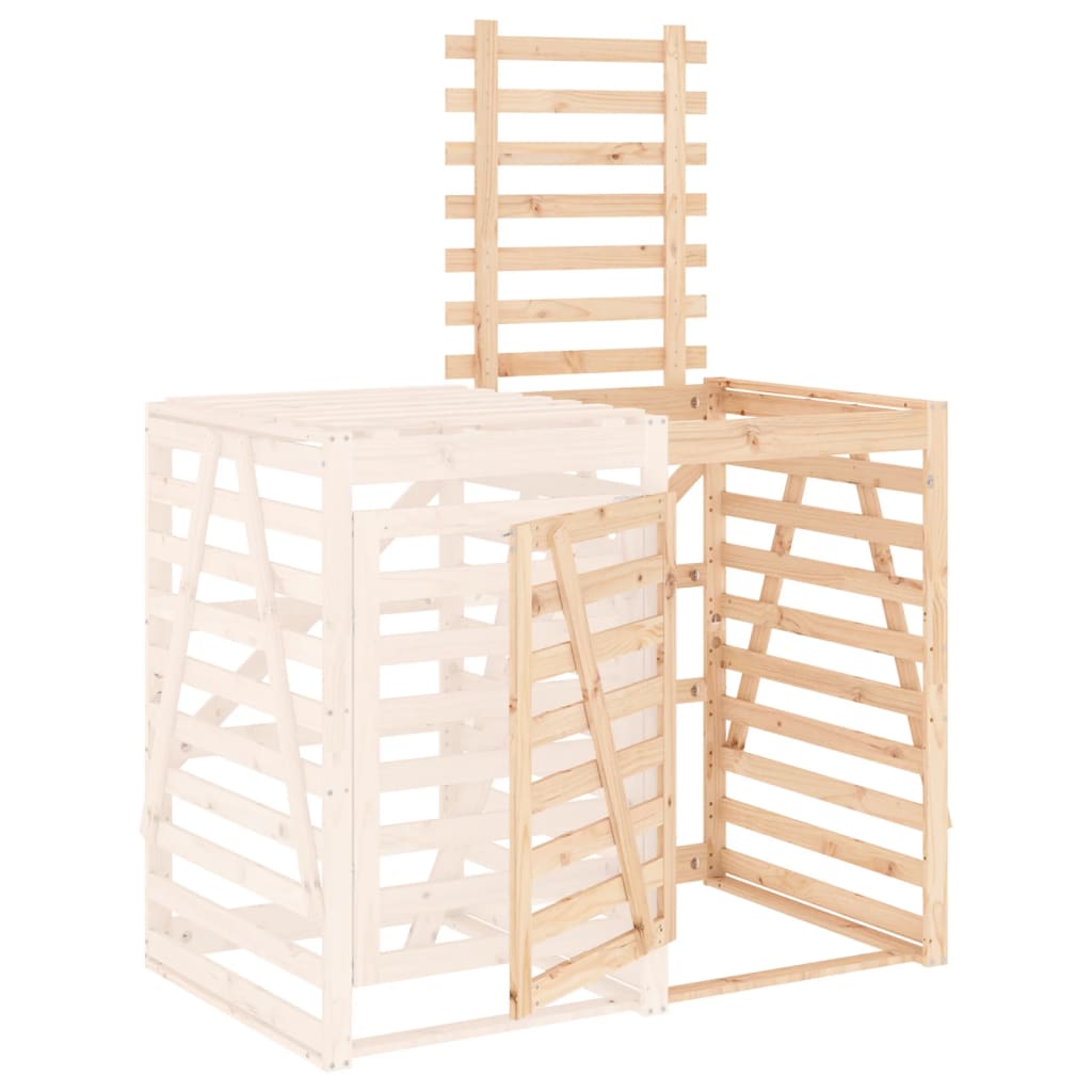Mülltonnenbox 84x90x128,5 cm Massivholz Kiefer