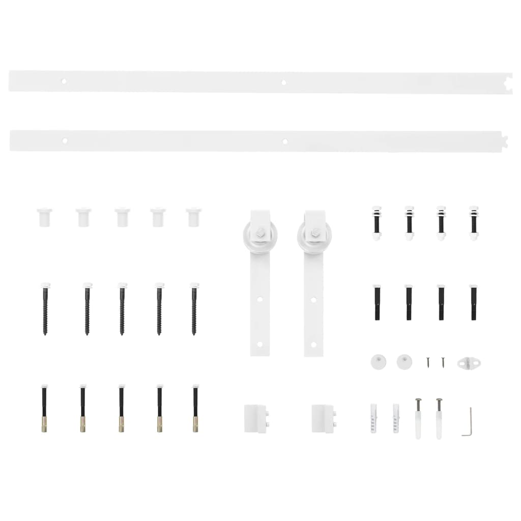 Schiebetürbeschlag-Set SKIEN 183 cm Stahl Schwarz