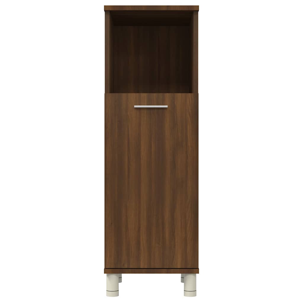 Badezimmerschrank Weiß 30x30x95 cm Holzwerkstoff