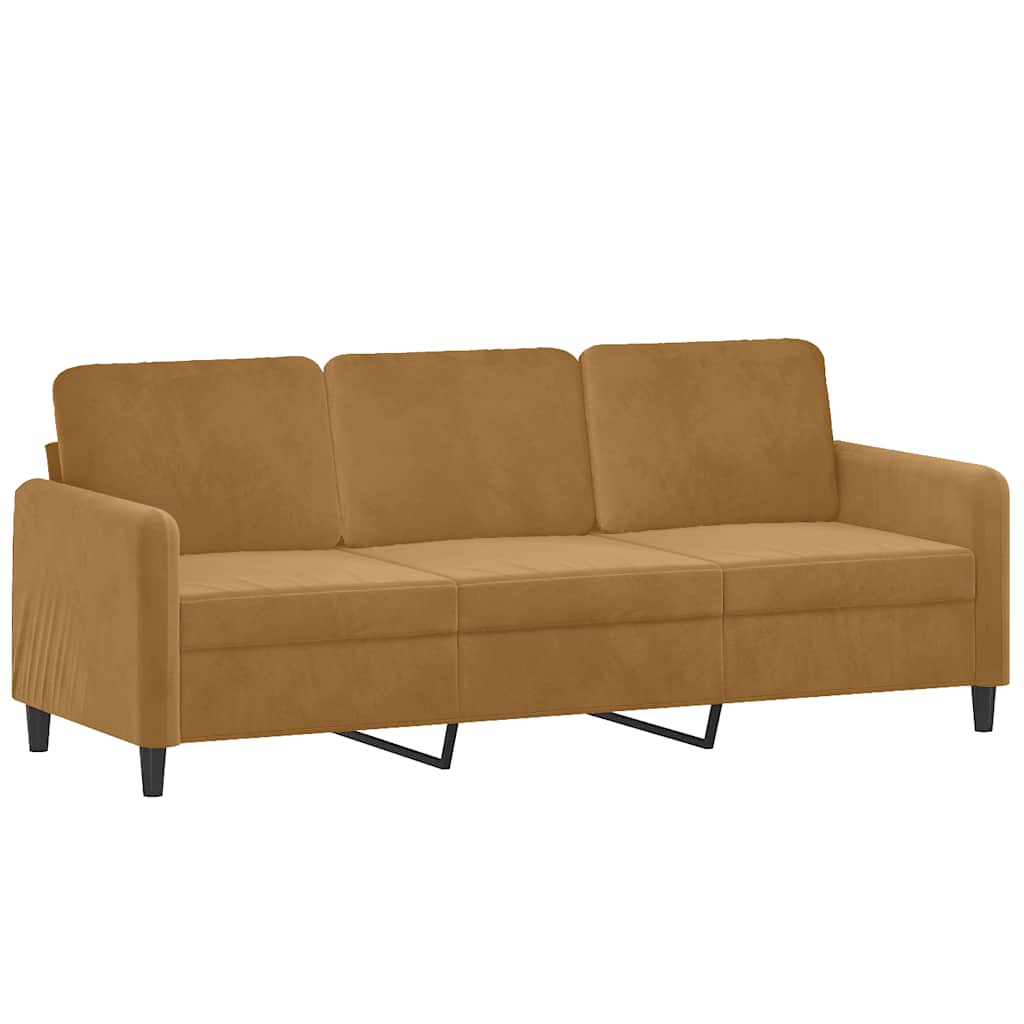 2-Sitzer-Sofa mit Zierkissen Dunkelgrün 120 cm Samt