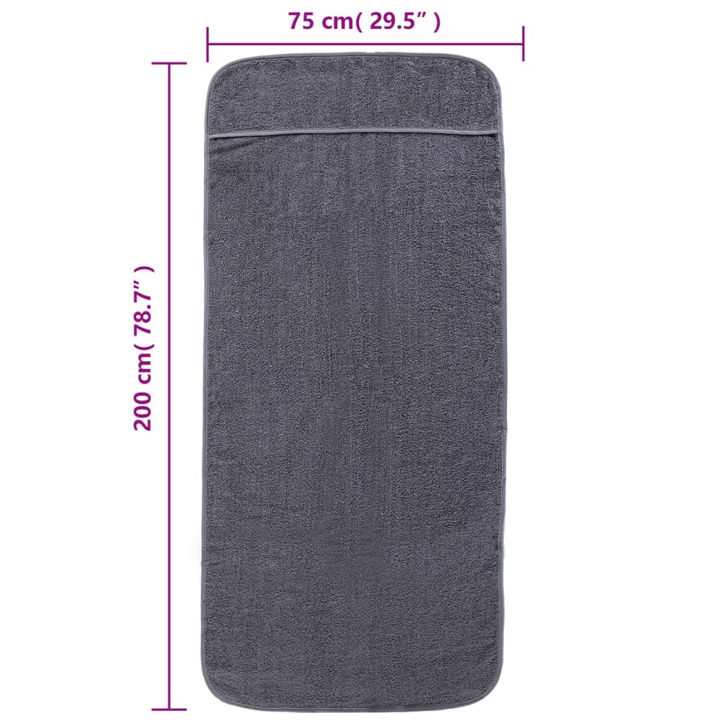 Strandtücher 4 Stk. Weiß 60x135 cm Stoff 400 GSM