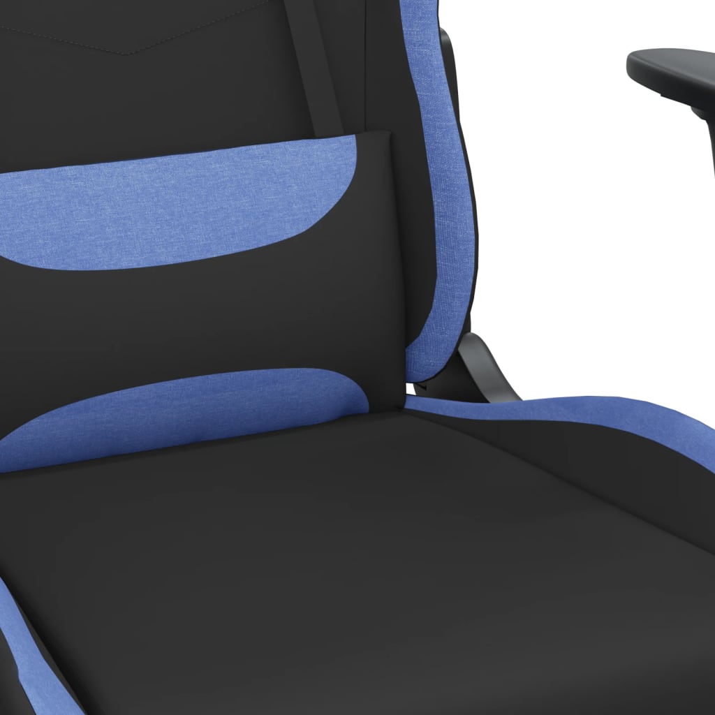 Gaming-Stuhl mit Massagefunktion Schwarz und Creme Stoff