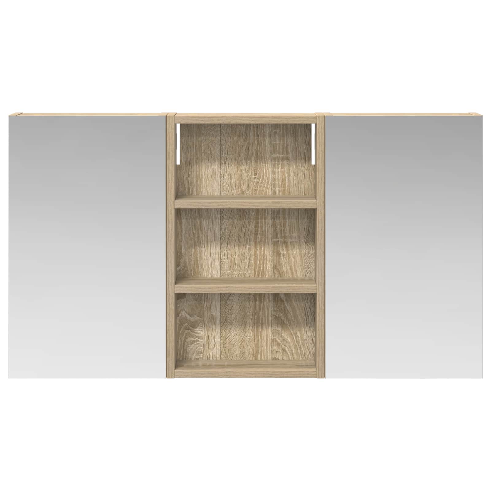 Badezimmerschrank-Set 3 pcs 80 x 10,5 x 50 cm Holzwerkstoff