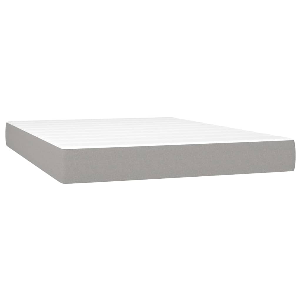 Taschenfederkernmatratze Mittel Hellgrau 80x200x20 cm Stoff