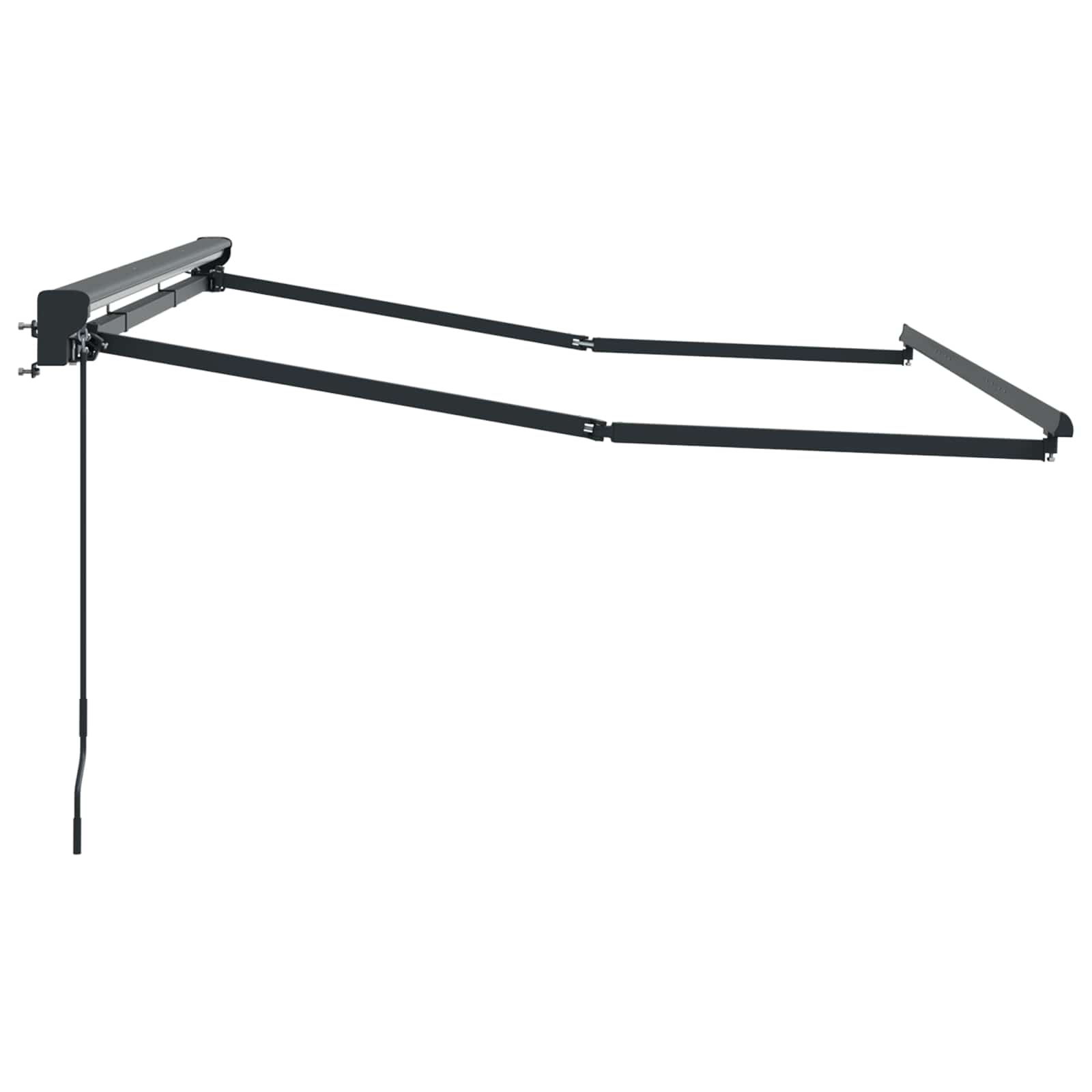 Markisenrahmen Verstellbar Weiß 2,5 x 2 m Stahl