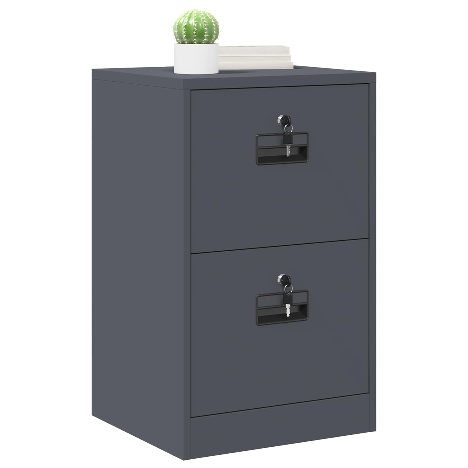 Aktenschrank 2 pcs Schwarz 44 x 50 x 139 cm Kaltgewalzter Stahl