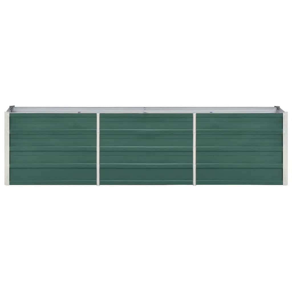 Garten-Hochbeet Verzinkter Stahl 240x80x77 cm Grün