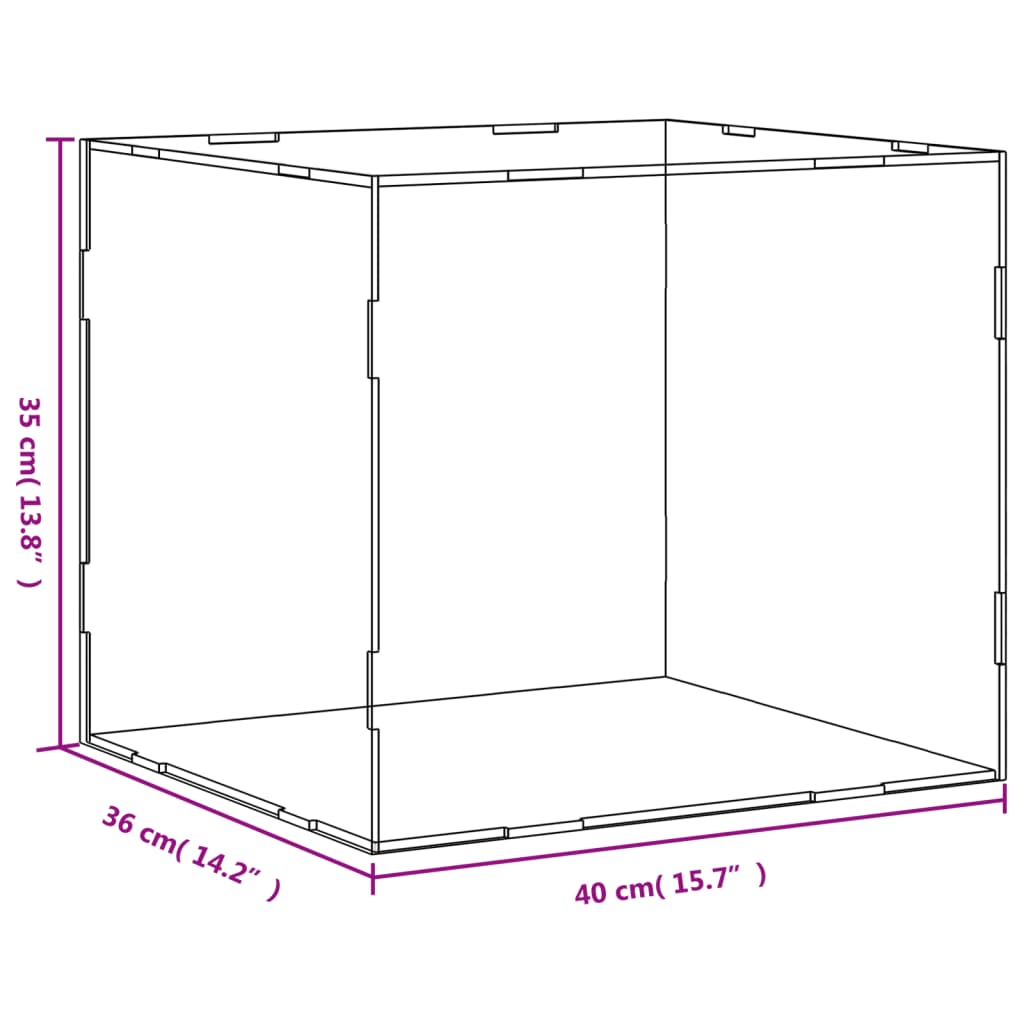 Displaybox Transparent 14x14x22 cm Acryl