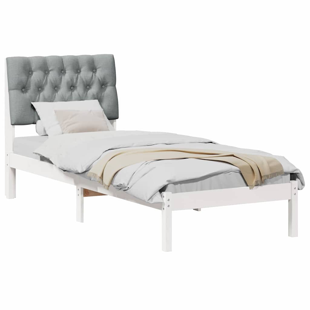 Bettgestell mit gepolstertem Kopfteil Braun 200 x 200 cm