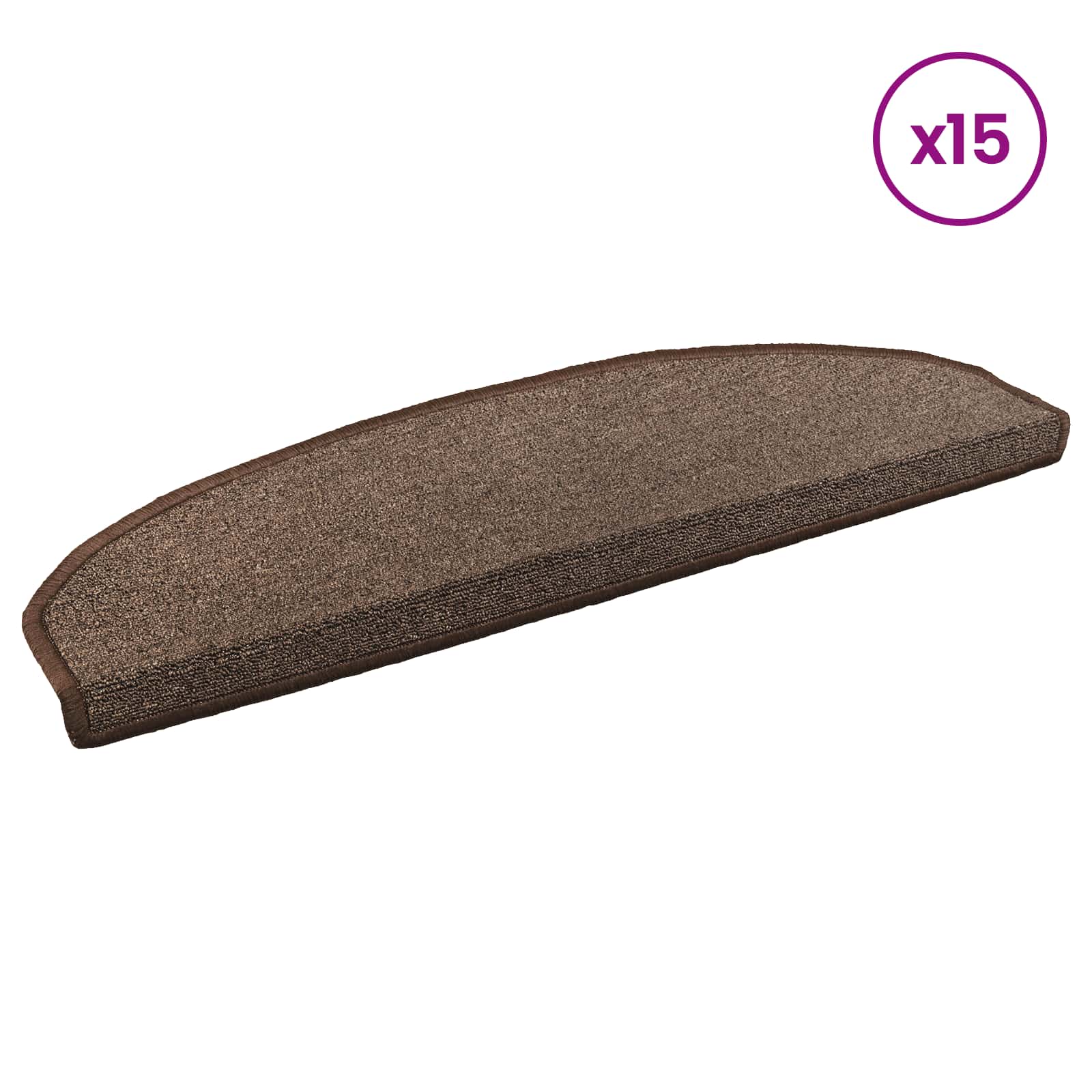 Stufenmatten 15 Stk. 56x17x3 cm Anthrazit Halbrund