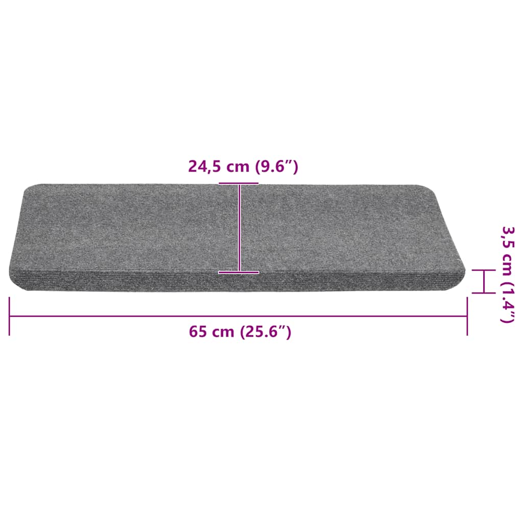 Stufenmatten Selbstklebend 15 Stk. 56x17x3 cm Beige