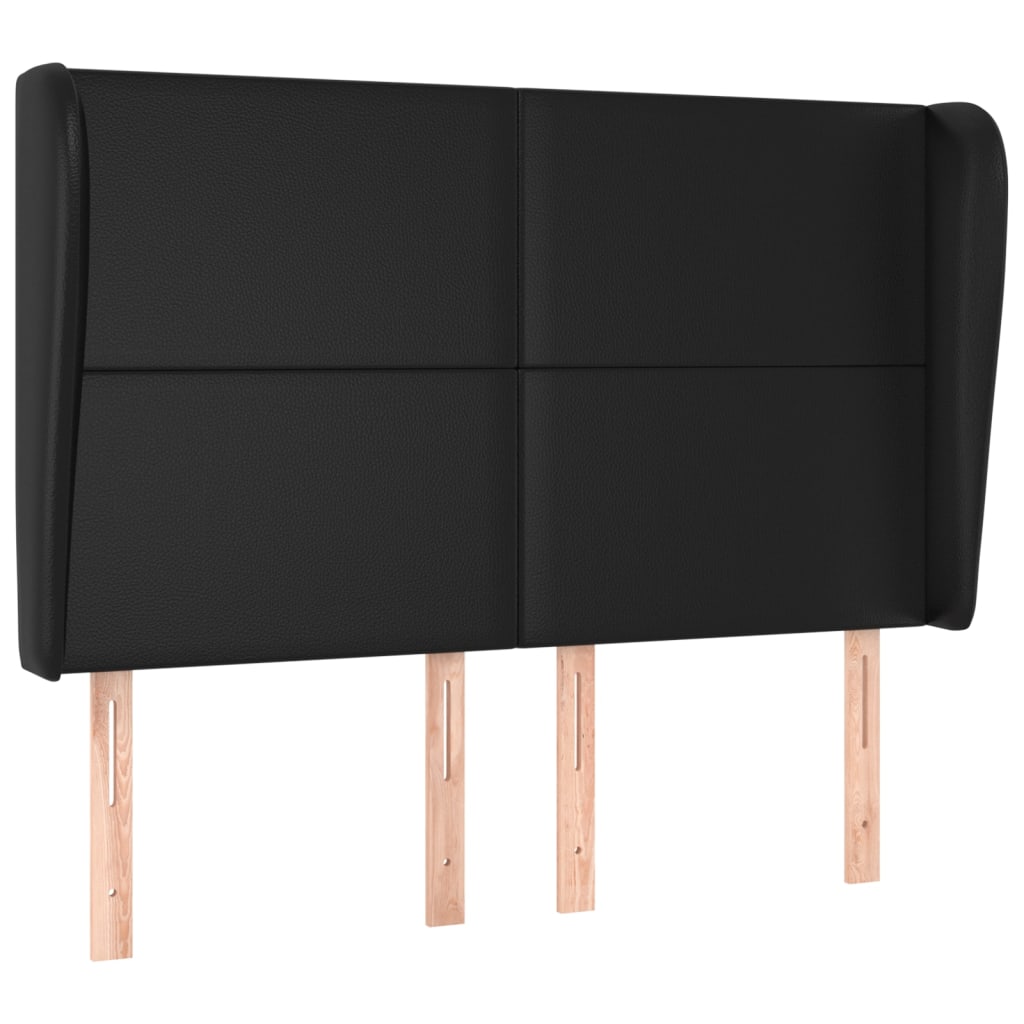 Kopfteil mit Ohren Creme 83x23x78/88 cm Kunstleder