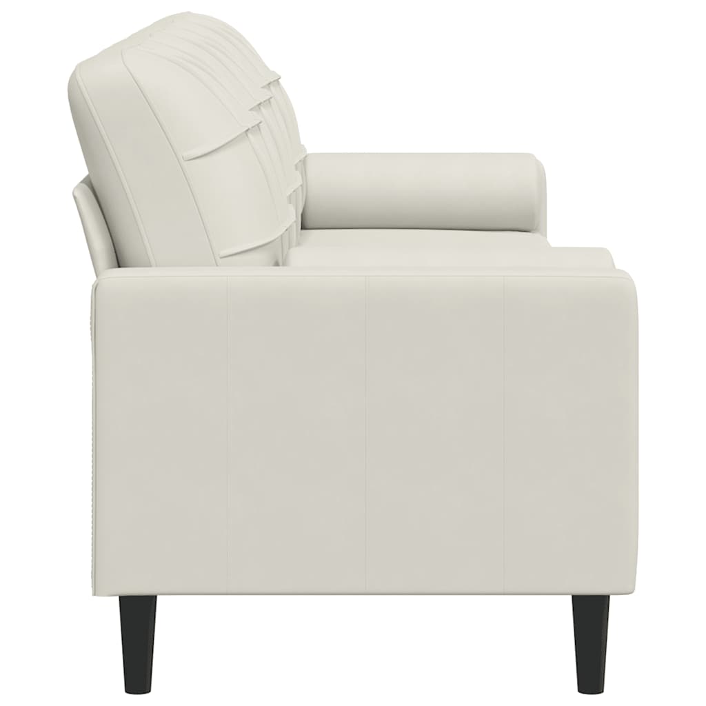 2-Sitzer-Sofa mit Zierkissen Hellgrau 120 cm Samt