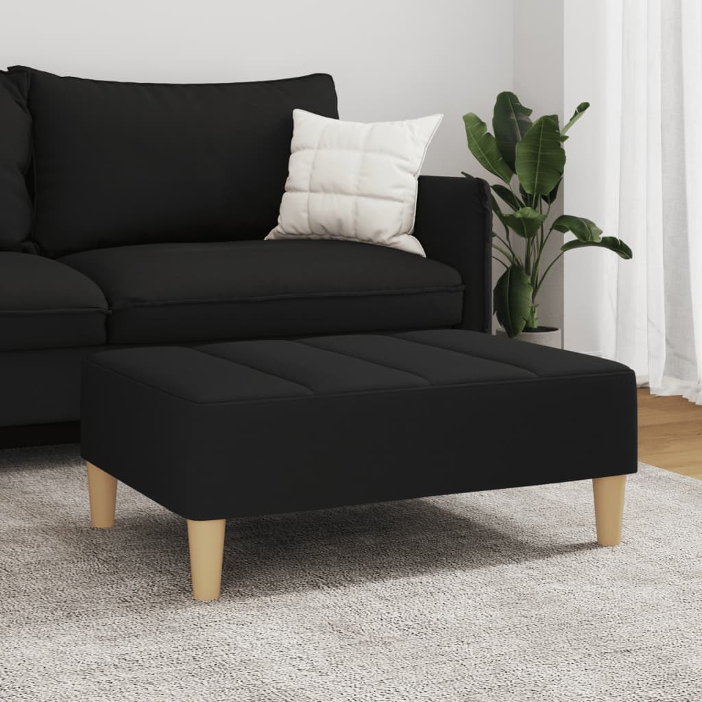 Fußhocker Hellgrau 77x55x31 cm Stoff