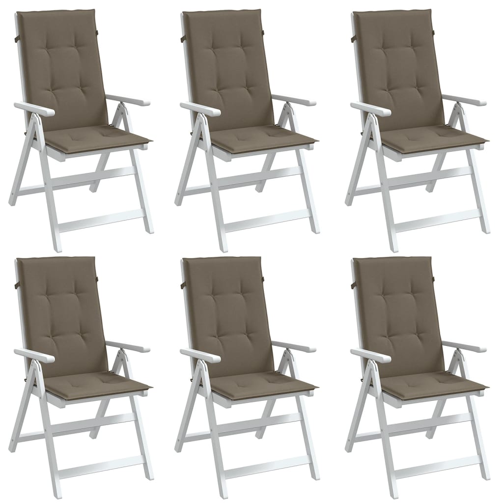 Hochlehner-Auflagen 2 Stk. Melange Anthrazit 120x50x7cm Stoff