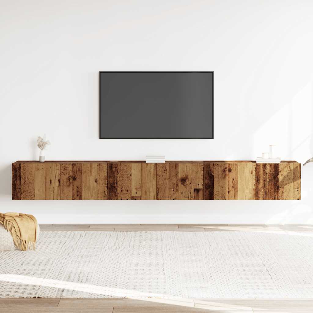 3-tlg. TV-Schrank-Set Weiß Holzwerkstoff
