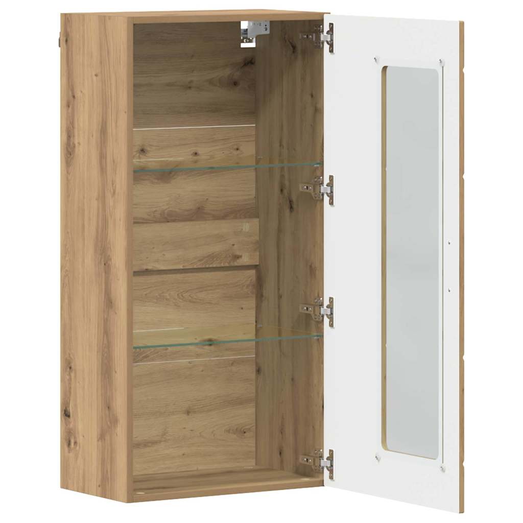 Highboard mit Regal FLORIN Weiß 60 x 35 x 182 cm Holzwerkstoff