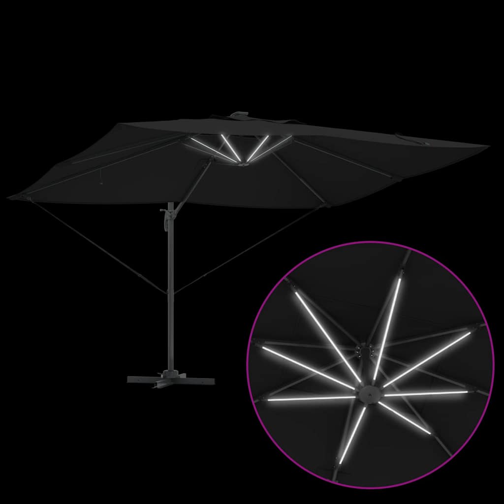 Sonnenschirm Sand 352 x 251 x 265 cm Polyester und Aluminium