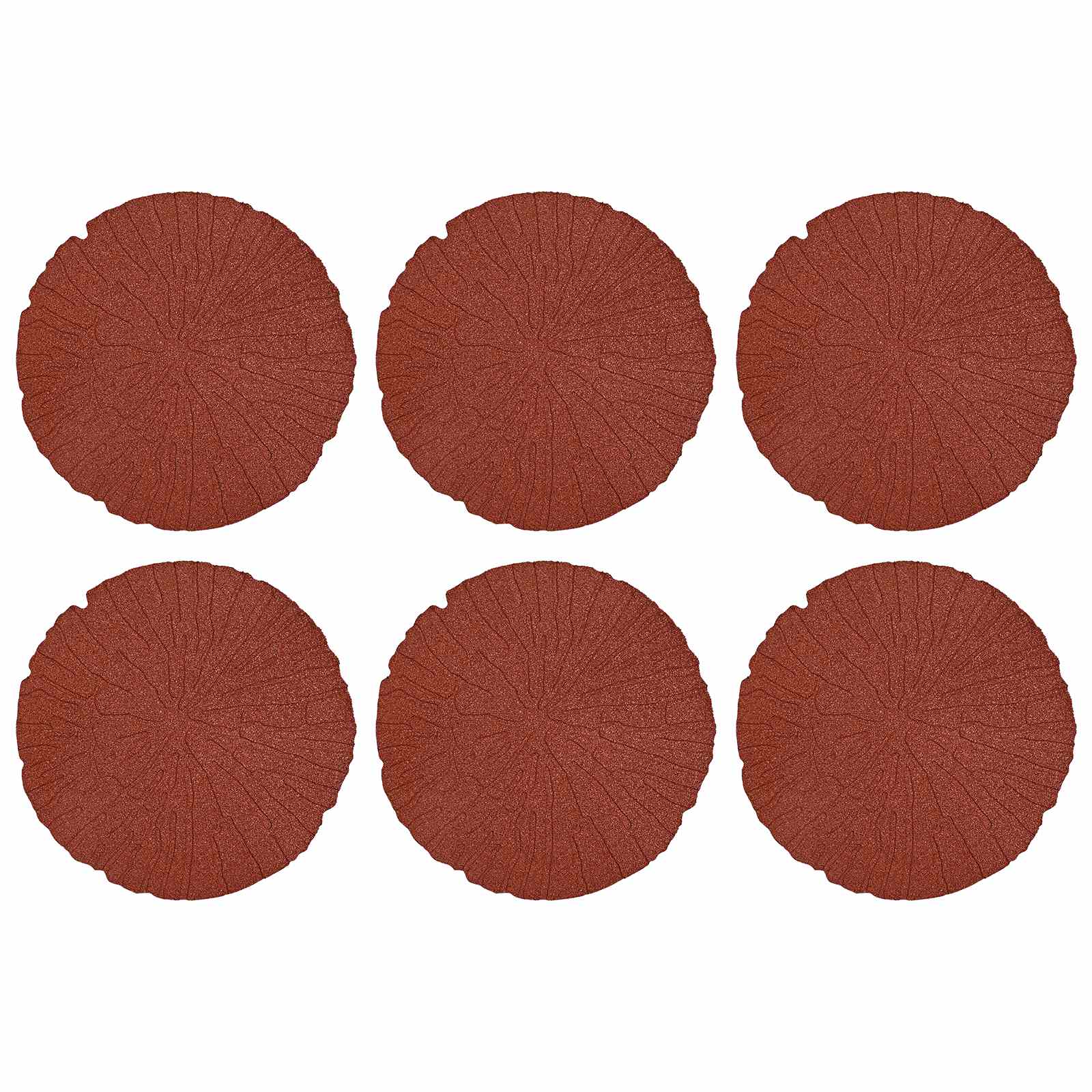 Trittsteine 6 pcs Schwarz Ø 45 x 1,8 cm Gummi