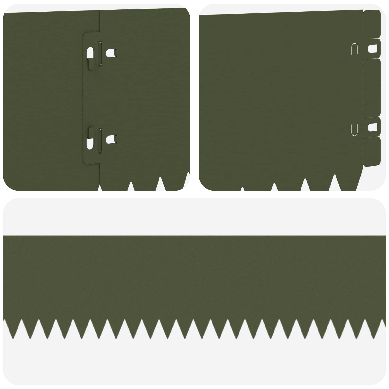 Raseneinfassung 10 pcs 103 x 10 cm Stahl Schwarz