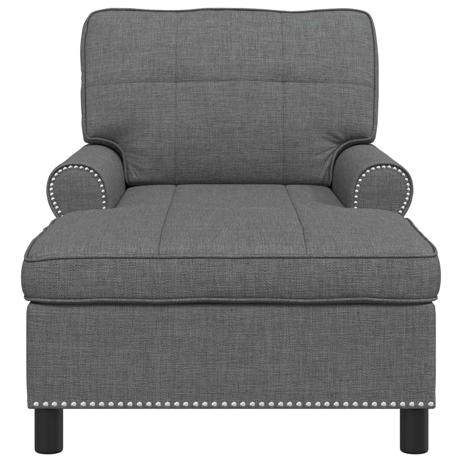 Lounge-Liege mit Kissen Hellgrau 91 x 157 x 91 cm Stoff